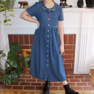 *LAST CHANCE* Vintage Denim Cottage Core Dress